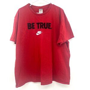 Nike Be True Red Black Graphic T-Shirt Men's XXL